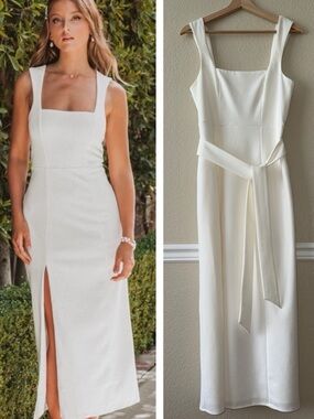 Show Me Your Mumu Eden Dress Small Midi Ivory White Bridal